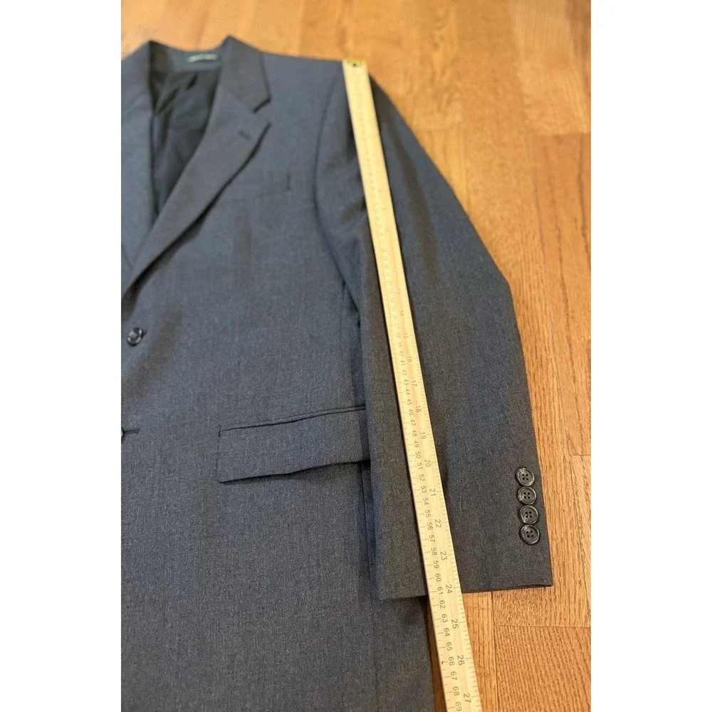 Lauren Ralph Lauren Mens 44R Gray Blazer Wool Comfort Suit Coat 2 Button Jacket